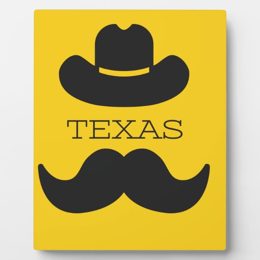 Plaque Photo Texas en jaune (Devant)