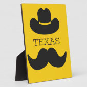 Plaque Photo Texas en jaune (Côté)