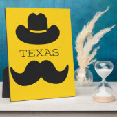 Plaque Photo Texas en jaune (Côté)