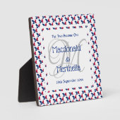 Plaque Photo TEXAS USA Mariage Keepsaké cadeau Monogramme perso (Recto)