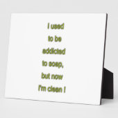 Plaque Photo Texte drôle de savon (Côté)