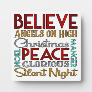 Plaque Photo Texte du métro de Noël