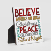 Plaque Photo Texte du métro de Noël (Recto)