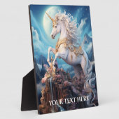 Plaque Photo Texte personnalisé belle licorne (Côté)