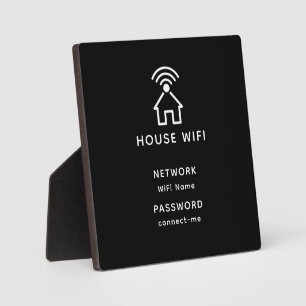 Plaque Photo Texte personnalisé Mot de passe Wifi Réseau