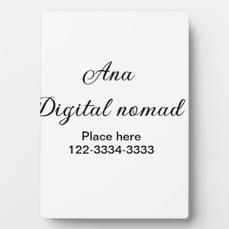 Plaque Photo Texte simple minimal ajoutez votre nom lieu ville