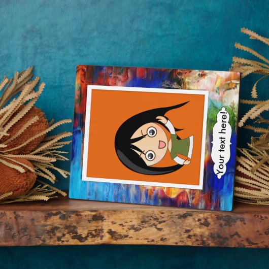 Plaque Photo Texture colorée (Côté)