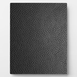 Plaque Photo Texture en cuir noir