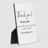 Plaque Photo Thank you for purchase pink family business detail (Côté)