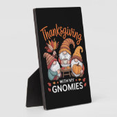 Plaque Photo Thanksgiving Gnome Fall Leopard Turkey Essentiel T (Côté)