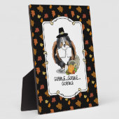 Plaque Photo Thanksgiving Shetland Sheepdog (merle bleu) Drôle (Côté)