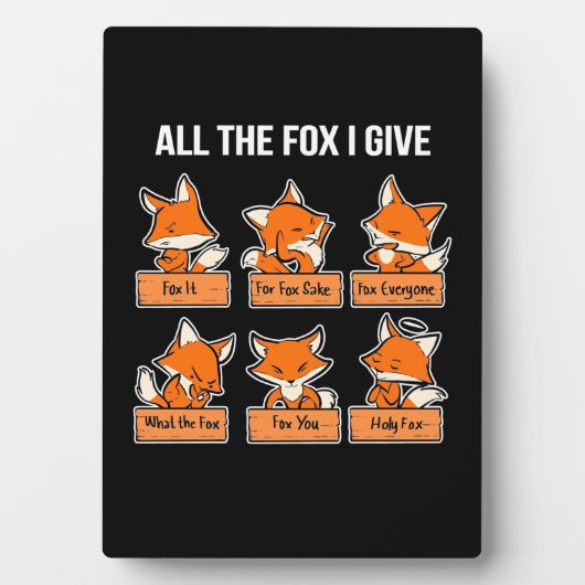 Plaque Photo The Fox I Give (Devant)