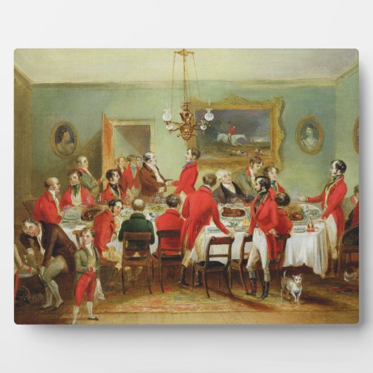 Plaque Photo The Hunt Breakfast, Bachelor's Hall, 1836 (Devant)