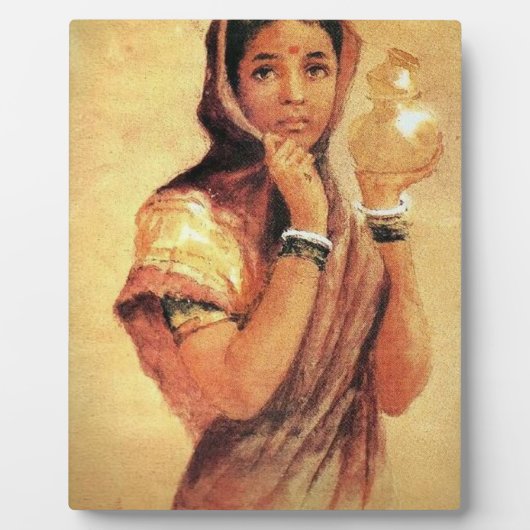 Plaque Photo The Milkmaid 1904 By Raja Ravi Varma (Devant)