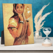 Plaque Photo The Milkmaid 1904 By Raja Ravi Varma (Côté)