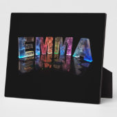 Plaque Photo The Name Emma in 3D Lights (Photograph) (Côté)