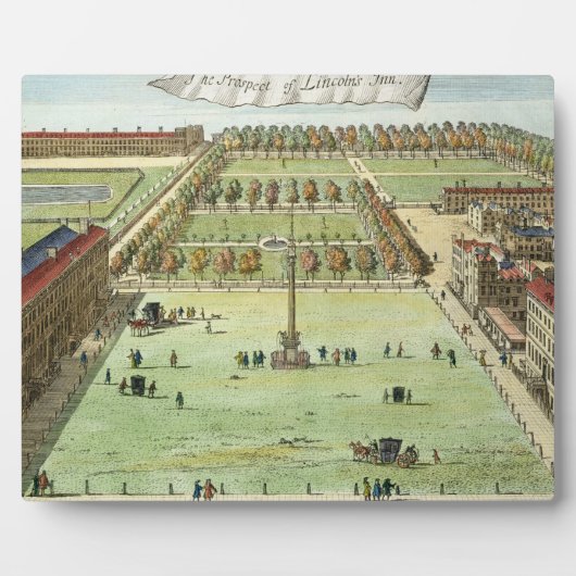 Plaque Photo The Prospect of Lincoln's Inn, pour 'Stow's Survey (Devant)