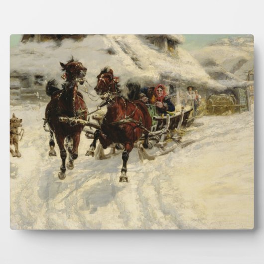 Plaque Photo The Sleigh Ride, 1896 (Devant)