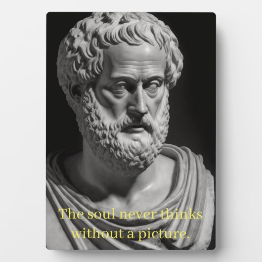 Plaque Photo The soul never thinks without a picture (Devant)