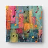 Plaque Photo Thème Musical Art Abstrait (Devant)