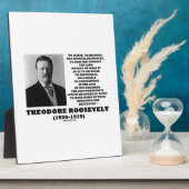 Plaque Photo Théodore Roosevelt Détruire les déchets Ressources (Côté)