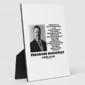 Plaque Photo Theodore Roosevelt ose Mighty Thote (Côté)