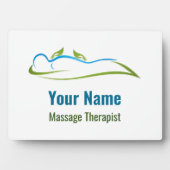 Plaque Photo Thérapeute de massage sur mesure (Devant)