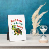 Plaque Photo Third grade Turtle-y Awesome 3rd Grade Back to Sch (Côté)