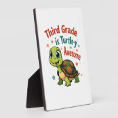 Plaque Photo Third grade Turtle-y Awesome 3rd Grade Back to Sch (Côté)