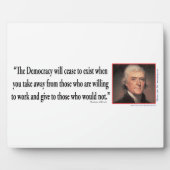 Plaque Photo Thomas Jefferson (Devant)