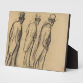 Plaque Photo Three Studies of Ludovic Halevy Standing (Côté)