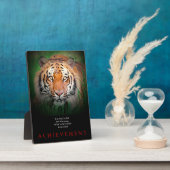 Plaque Photo Tiger Motivation Réussite (Côté)