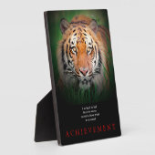 Plaque Photo Tiger Motivation Réussite (Côté)