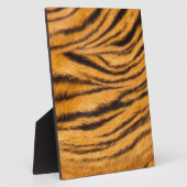 Plaque Photo Tiger Stripes Fur Black and Orange Personalize it (Côté)
