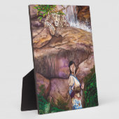 Plaque Photo Tigre bouddhiste zen et fraise (Côté)