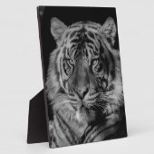 Plaque Photo Tigre noir et blanc (Côté)