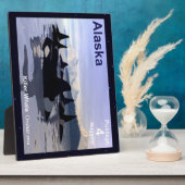 Plaque Photo Timbre des baleines tueuses de l'Alaska (Côté)
