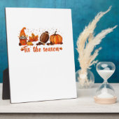 Plaque Photo Tis The Season Fall Gnome Football Design (Côté)