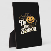 Plaque Photo Tis The Season Halloween Bats Pumpkin Fall Funny C (Côté)