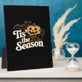 Plaque Photo Tis The Season Halloween Bats Pumpkin Fall Funny C (Côté)