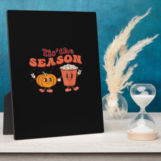 Plaque Photo Tis The Season Halloween Spice Fall Autumn Pumpkin (Côté)