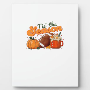 Plaque Photo Tis The Season Tasse de Football Design Automne