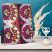 Plaque Photo Tissu africain coloré Motif Art Print (Côté)