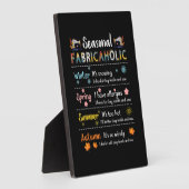 Plaque Photo Tissu saisonnier hiver printemps été automne (Côté)