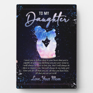 Plaque Photo To My Daughter Gift, Love Letter Daughter And Mom