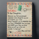 Plaque Photo To My Daughter Gift, Love Letter To Our Daughter<br><div class="desc">To My Daughter Gift,  Love Letter To Daughter Present
- This is wonderful gift for your family,  your friend in any occasions such as housewarming,  birthday,  new home
- It can be used for house decor,  make your house more gorgeous!</div>