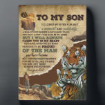 Plaque Photo To My Son Gift,Tiger Lovers,Letter To Son From Dad<br><div class="desc">To My Son Gift, Tiger Lovers, Letter To Son From Dad
- This is wonderful gift for your family,  your friend in any occasions such as housewarming,  birthday,  new home
- It can be used for house decor,  make your house more gorgeous!</div>