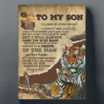 Plaque Photo To My Son Gift,Tiger Lovers,Letter To Son From Dad<br><div class="desc">To My Son Gift, Tiger Lovers, Letter To Son From Dad
- This is wonderful gift for your family,  your friend in any occasions such as housewarming,  birthday,  new home
- It can be used for house decor,  make your house more gorgeous!</div>