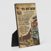 Plaque Photo To My Son Gift,Tiger Lovers,Letter To Son From Dad (Côté)