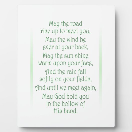 Plaque Photo Toast irlandais (Devant)